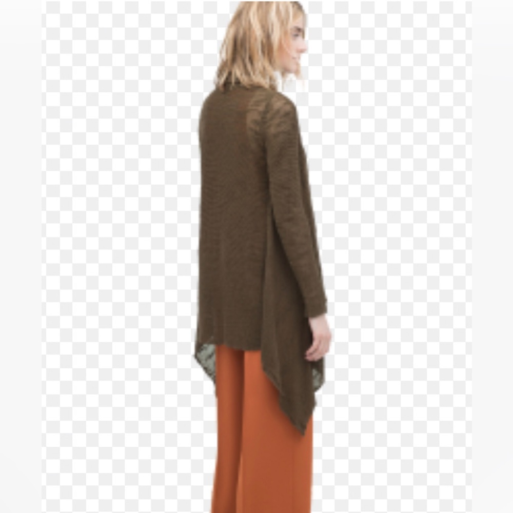 🔵Zara Knit Drapey Open Front Cardigan Size Medium - Picture 2 of 9